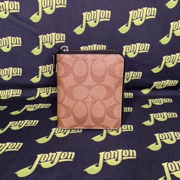 Coach Medium Zip Around Wallet in Signature Canvas - Picture 7 of 8